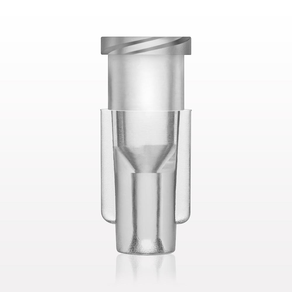 Female Luer Lock, Tubing Port, Clear