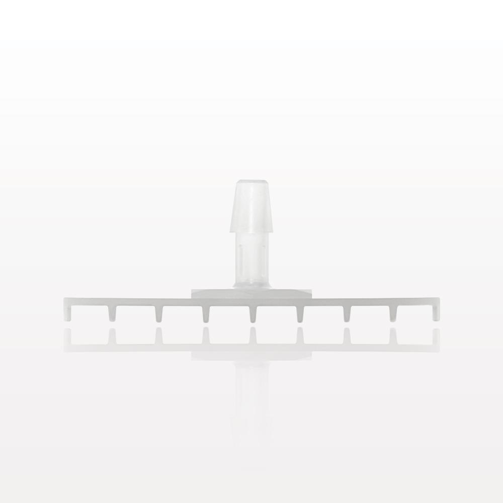 Bag Port Flange with Ribbed Base, Barbed, Natural