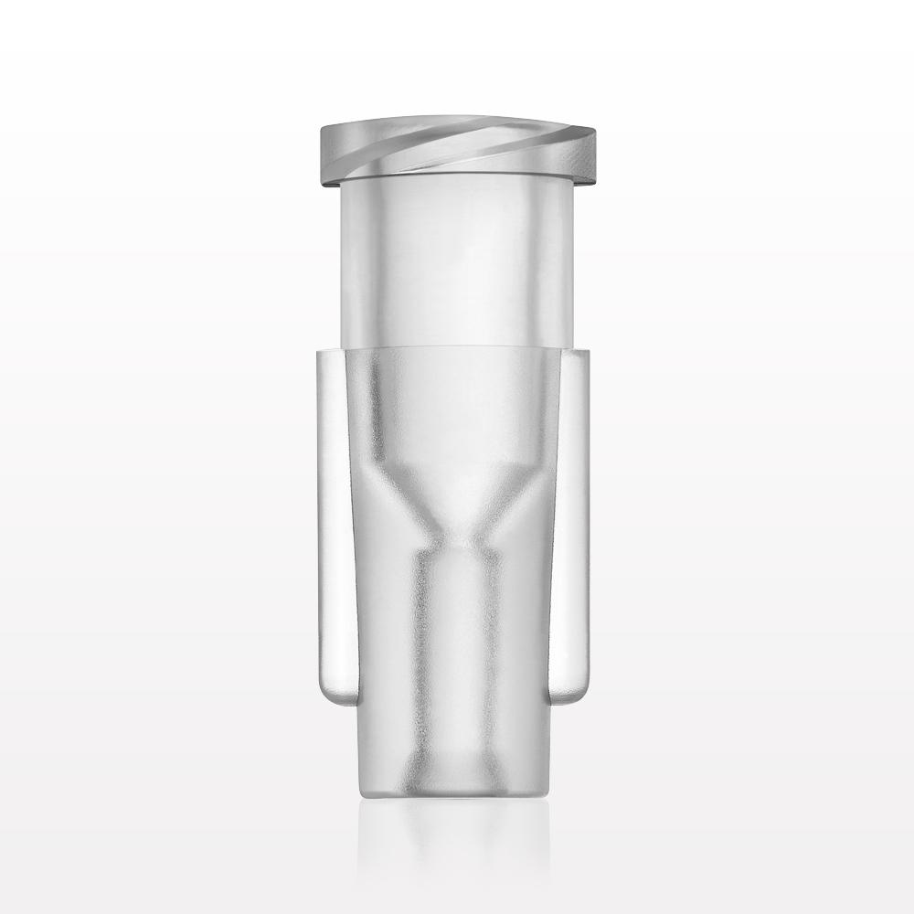 Female Luer Lock, Tubing Port, Clear