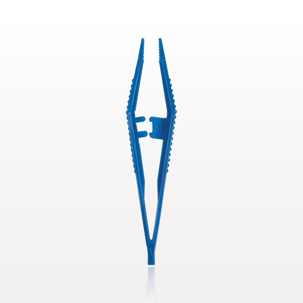 Single-Use Tweezer Forceps, Dark Blue