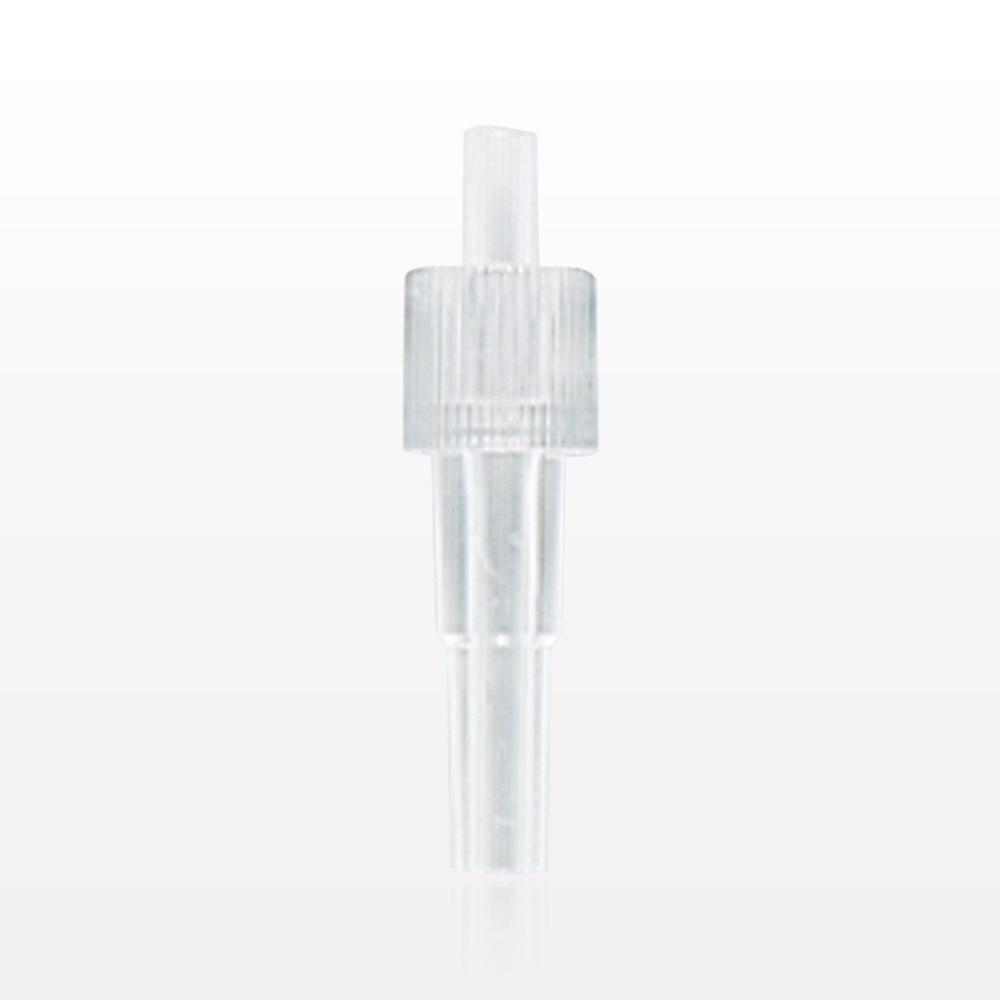 Male Luer Slip, Tubing Port, Clear