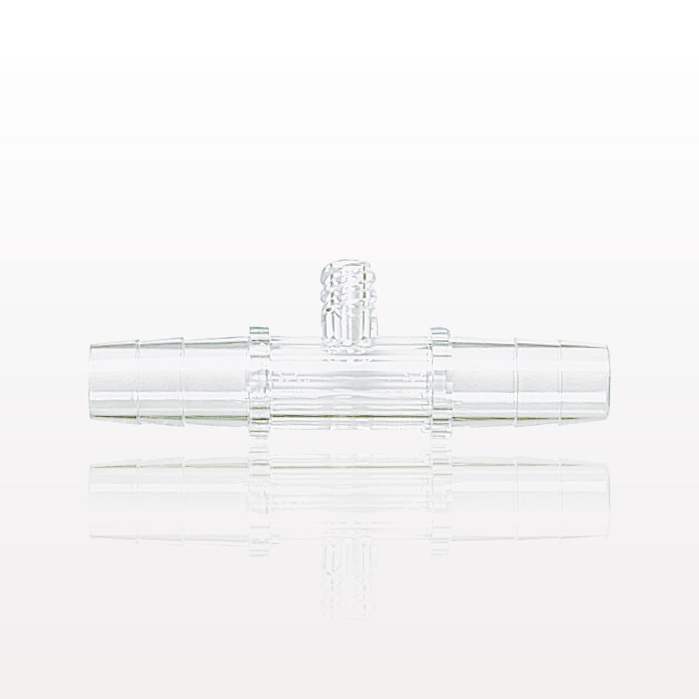 Straight Connector, Barbed, Female Luer Lock Side Port, Clear