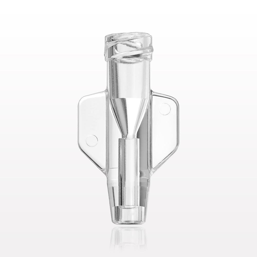 Female Luer Lock, Tubing Port, Clear