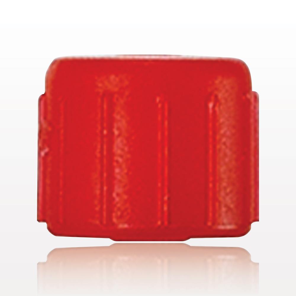 Male Luer Cap, Non-Vented w/Recessed Stem, Red