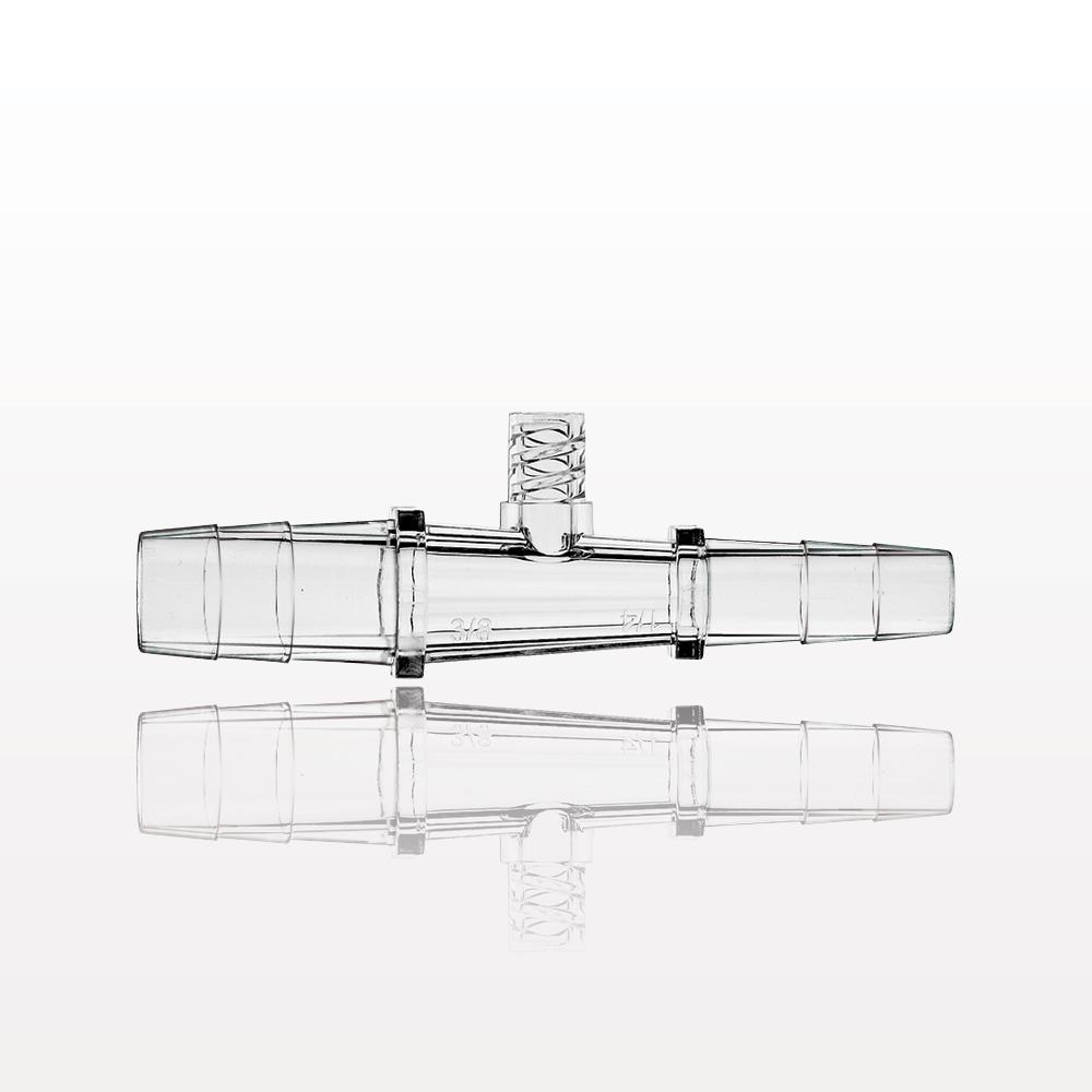 Straight Connector, Reducer, Barbed, Female Luer Lock Side Port, Clear