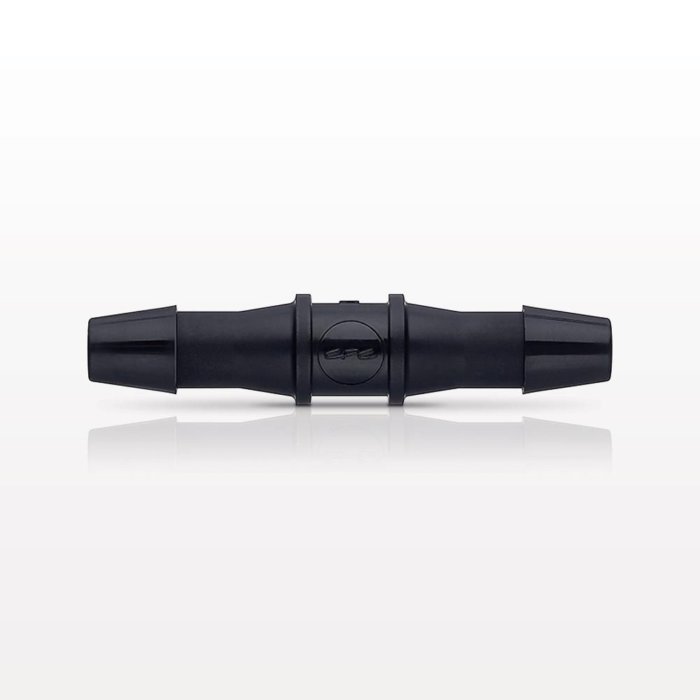 Straight Connector, Barbed, Black, 100/Bag