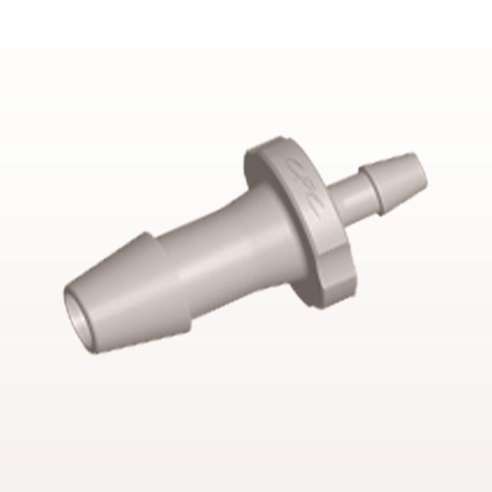 Straight Connector, Reducer, Barbed, Natural, 100/Bag