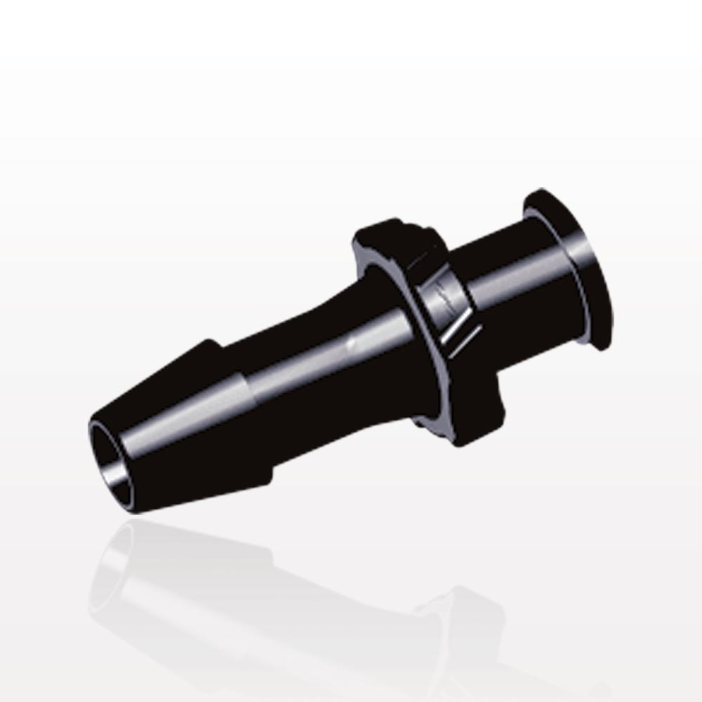 Female Luer Lock, Barbed, Black, 100/Bag