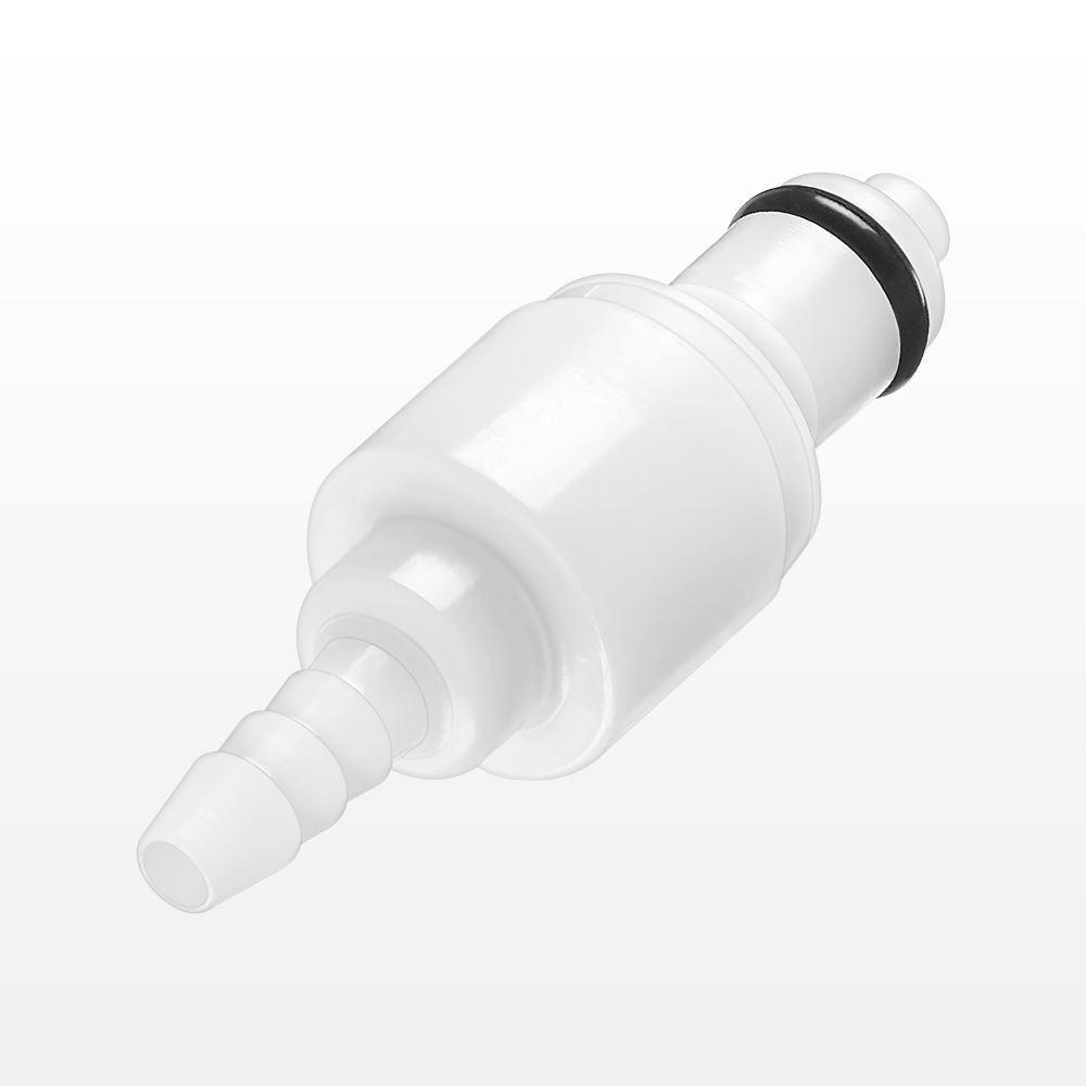 PMC Connector, Insert, Valved, Barbed