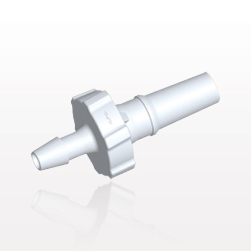 Male Luer Slip, Barbed, White, 100/Bag