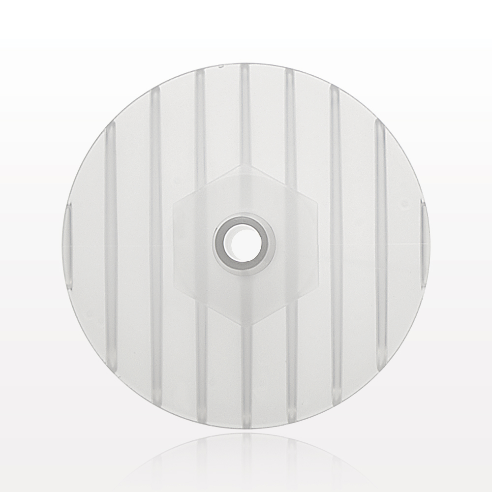 Bag Port Flange with Ribbed Base, Barbed, Natural