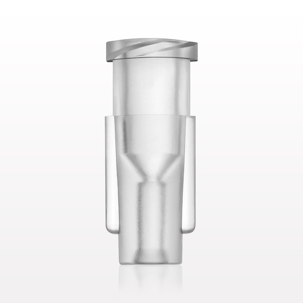 Female Luer Lock, Tubing Port, Clear