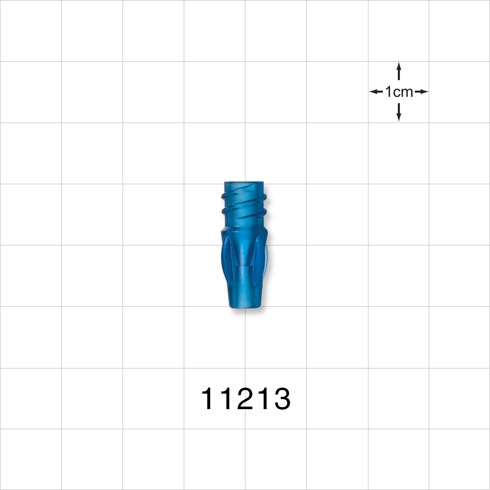Female Luer Lock, Tubing Port, Blu