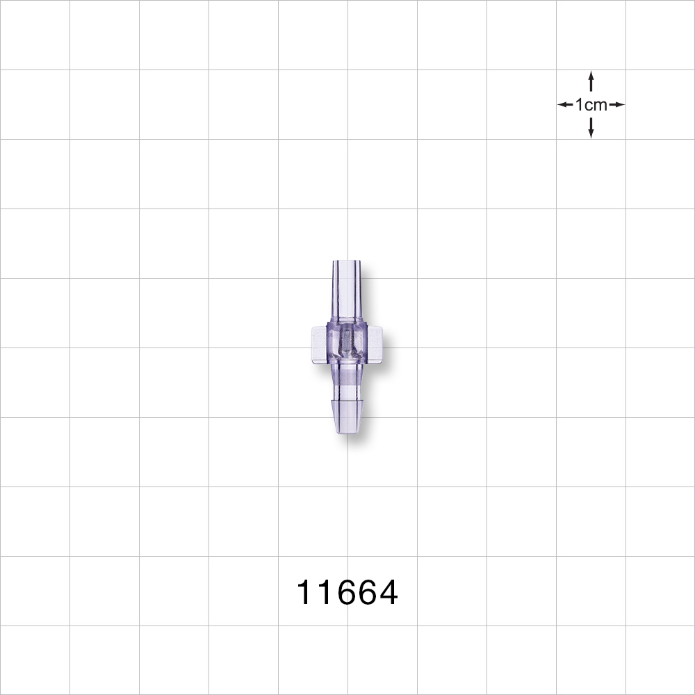 Male Luer Slip, Barbed, Clear