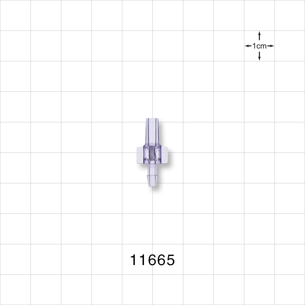 Male Luer Slip, Barbed, Clear