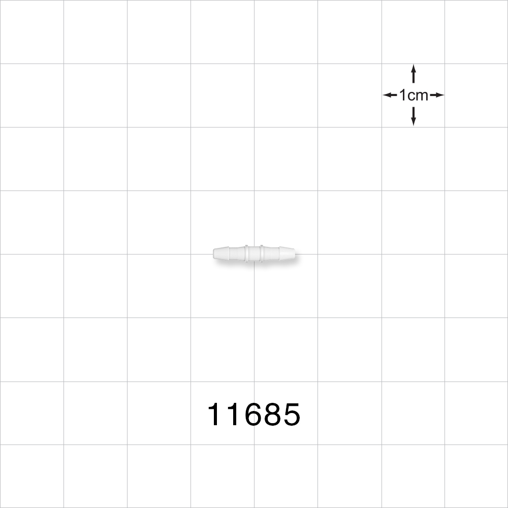 Straight Connector, Barbed, Natural