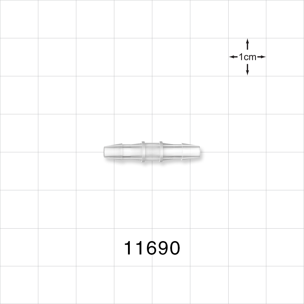 Straight Connector, Barbed, Clear