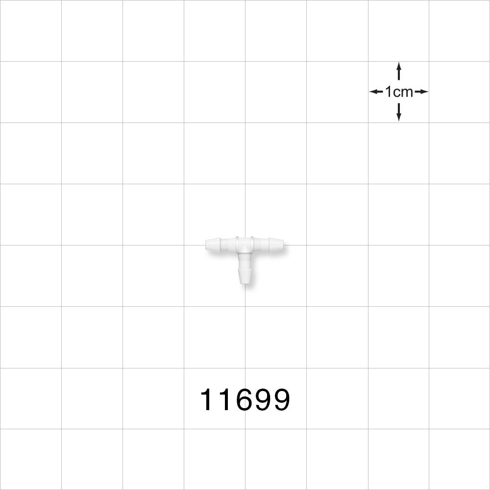 T Connector, Barbed, Natural