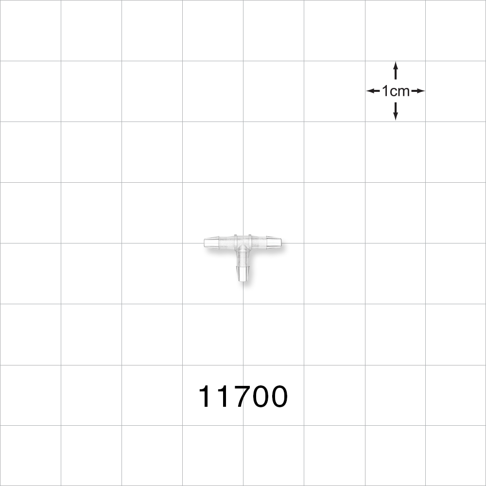 T Connector, Barbed, Natural