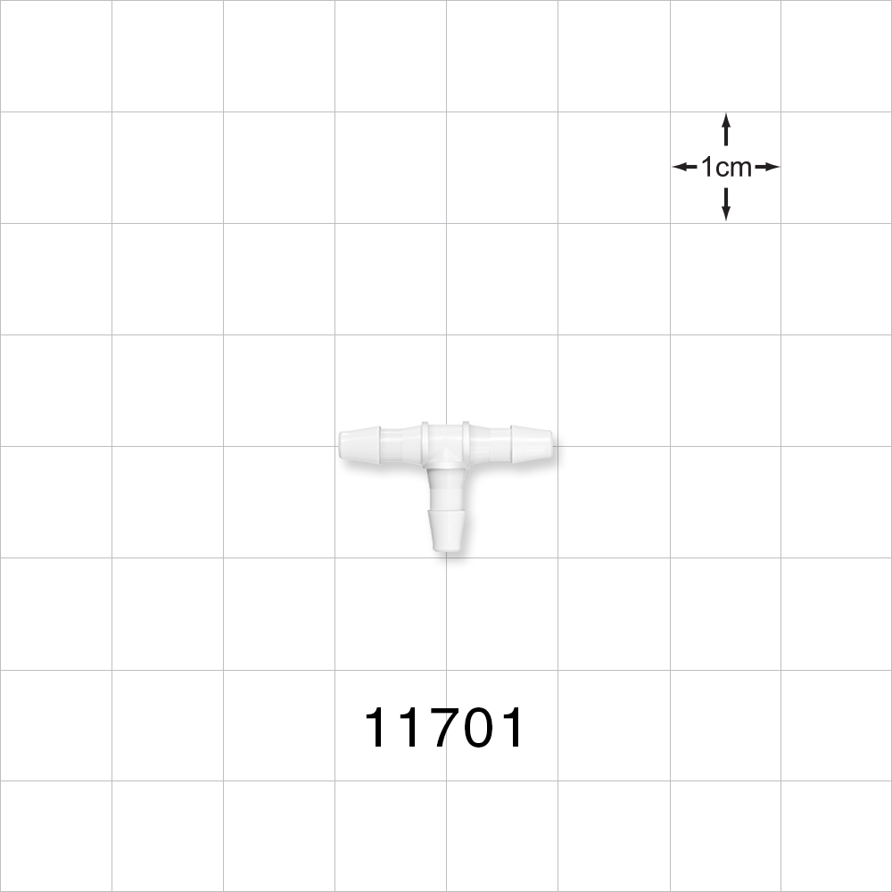 T Connector, Barbed, Natural