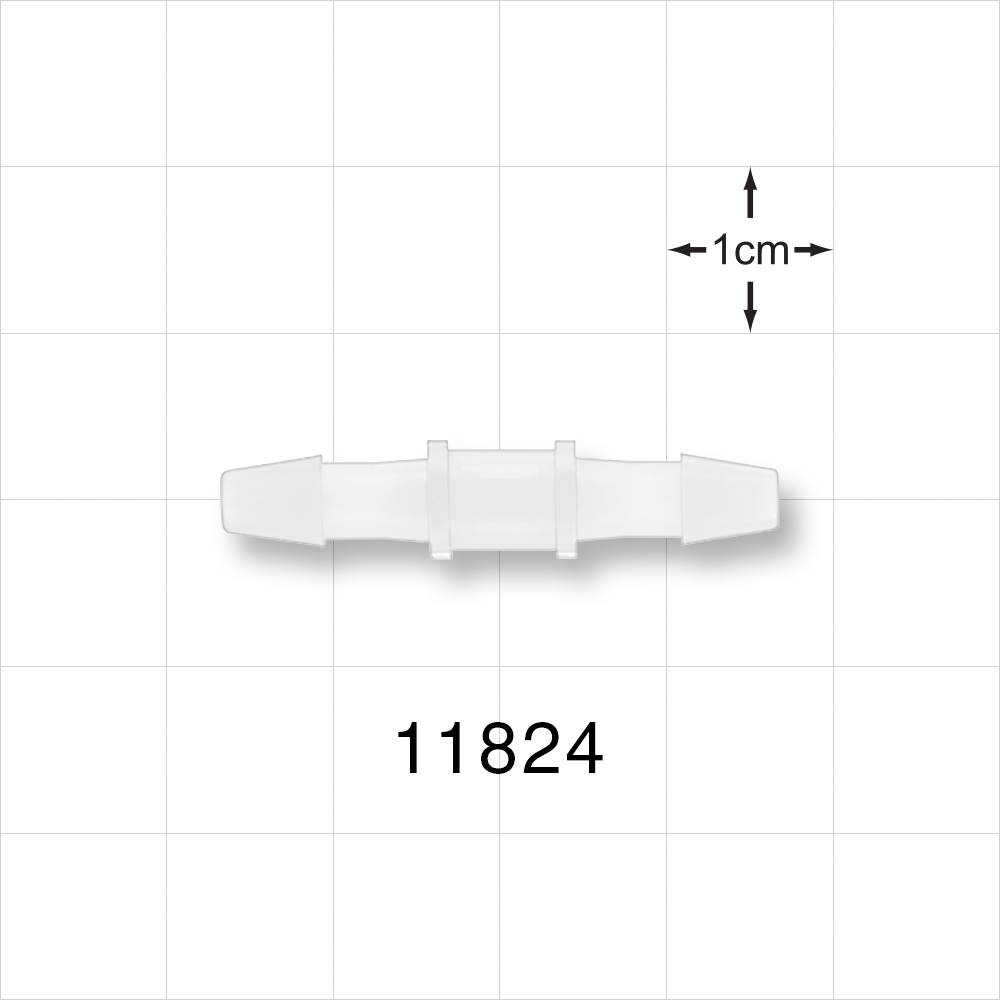 Straight Connector, Barbed, Natural