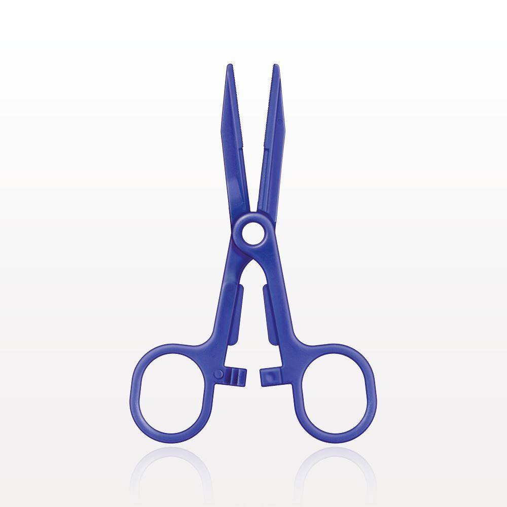 Single-Use Locking Kocher Forceps, Blue
