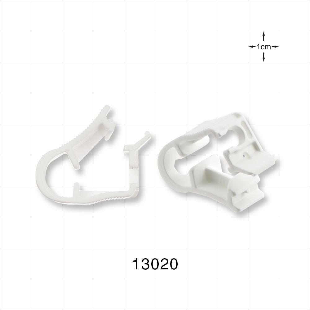Pinch Clamp, Side-Load, White