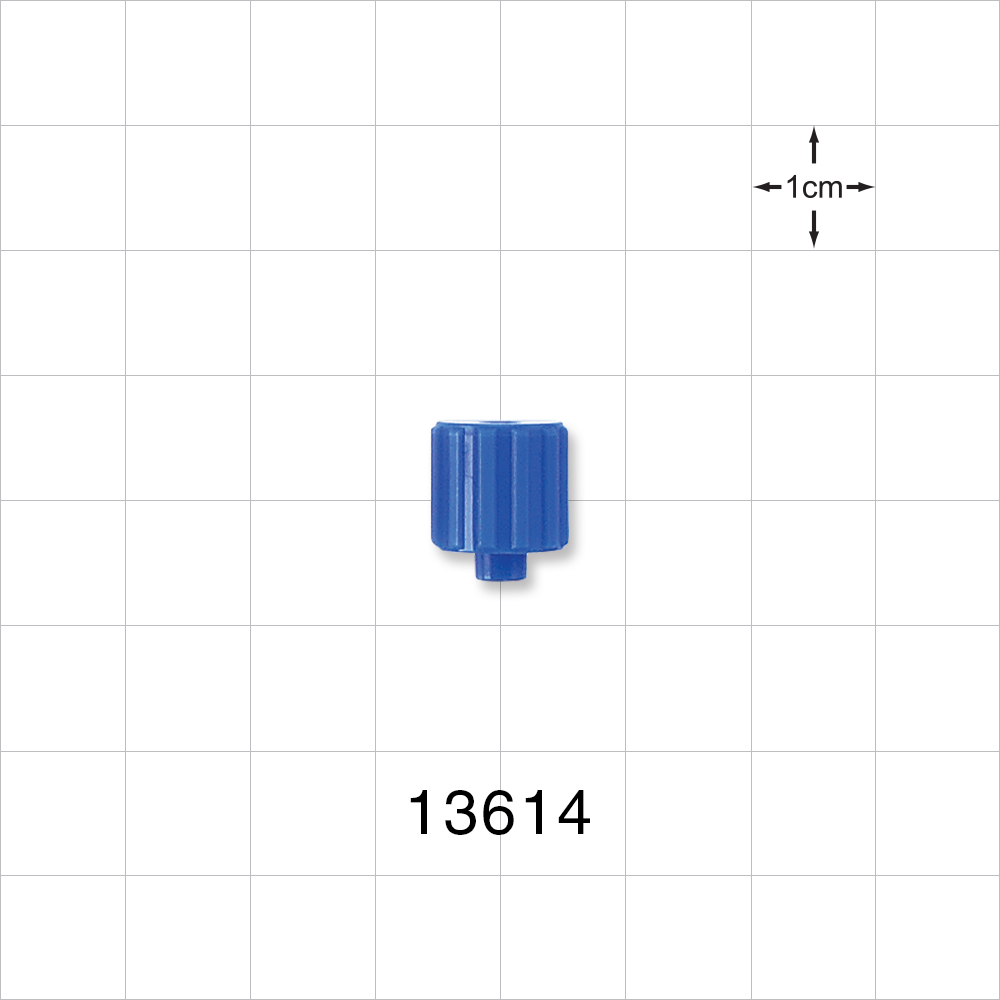 Male Luer Cap, Non-Vented, Blue