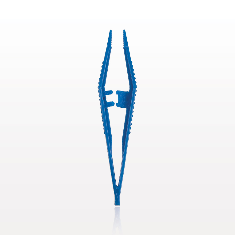 Single-Use Tweezer Forceps, Dark Blue