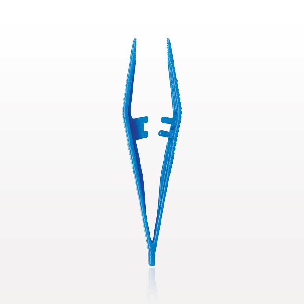 Single-Use Tweezer Forceps, Blue