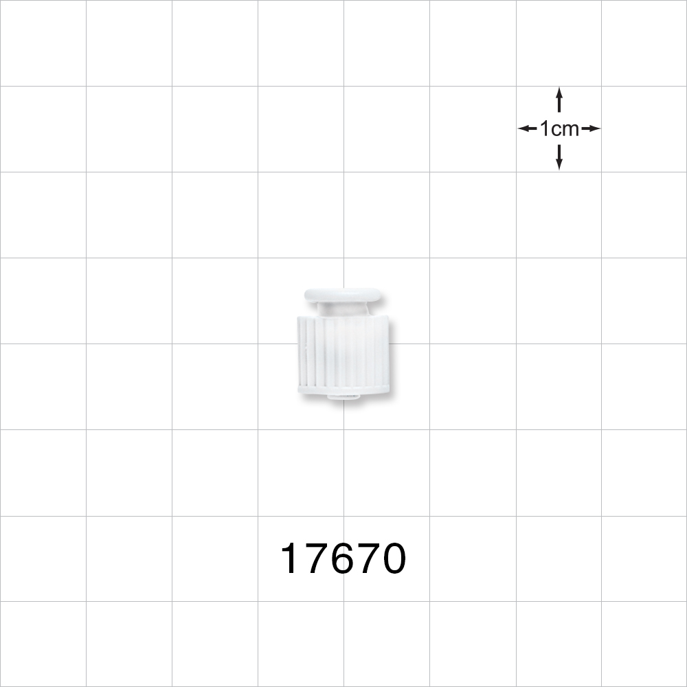 Male Luer Cap, Non-Vented, White