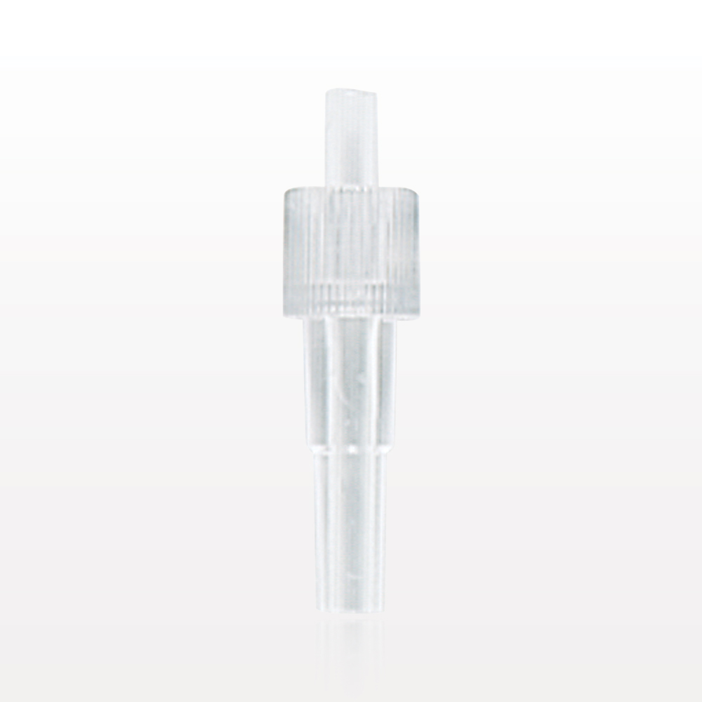 Male Luer Slip, Tubing Port, Clear