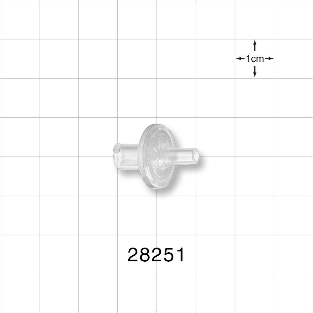 Hydrophobic Filter, Female Luer Lock Inlet, Male Luer Slip Outlet