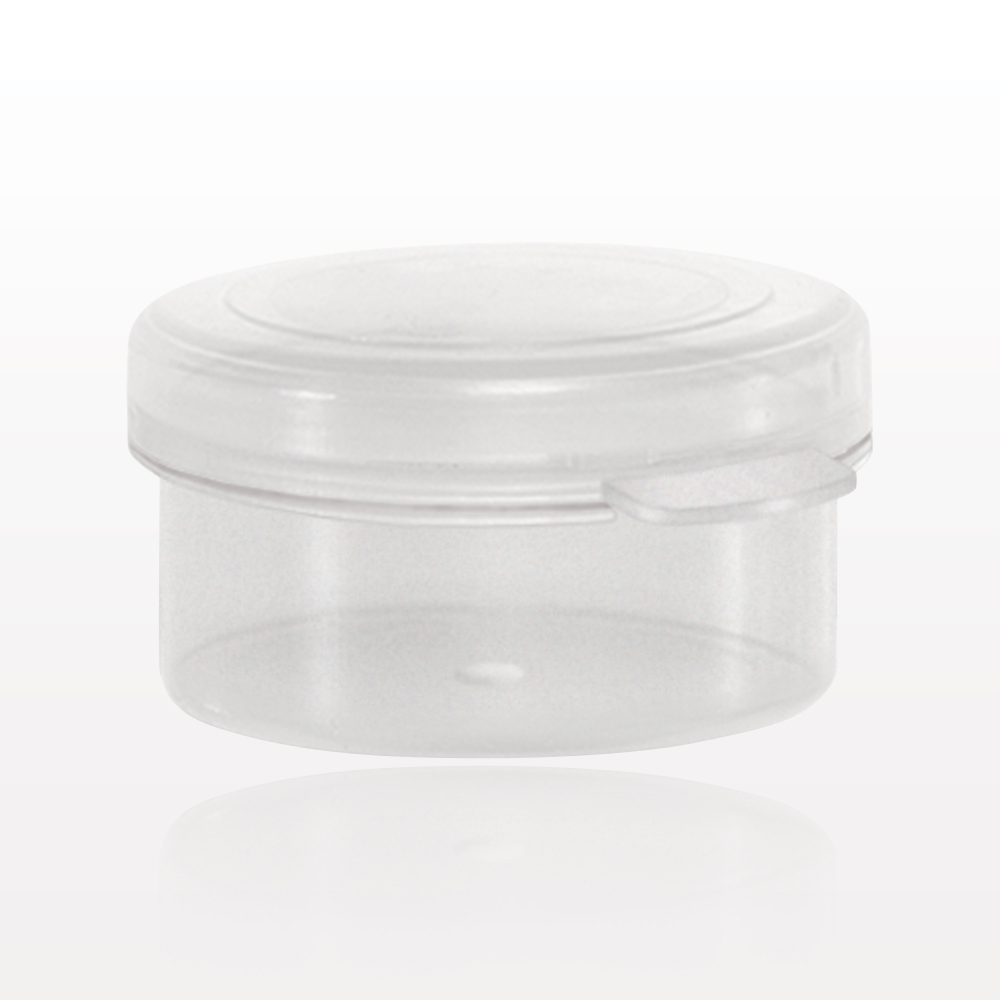 Clear Round Hinged Jar
