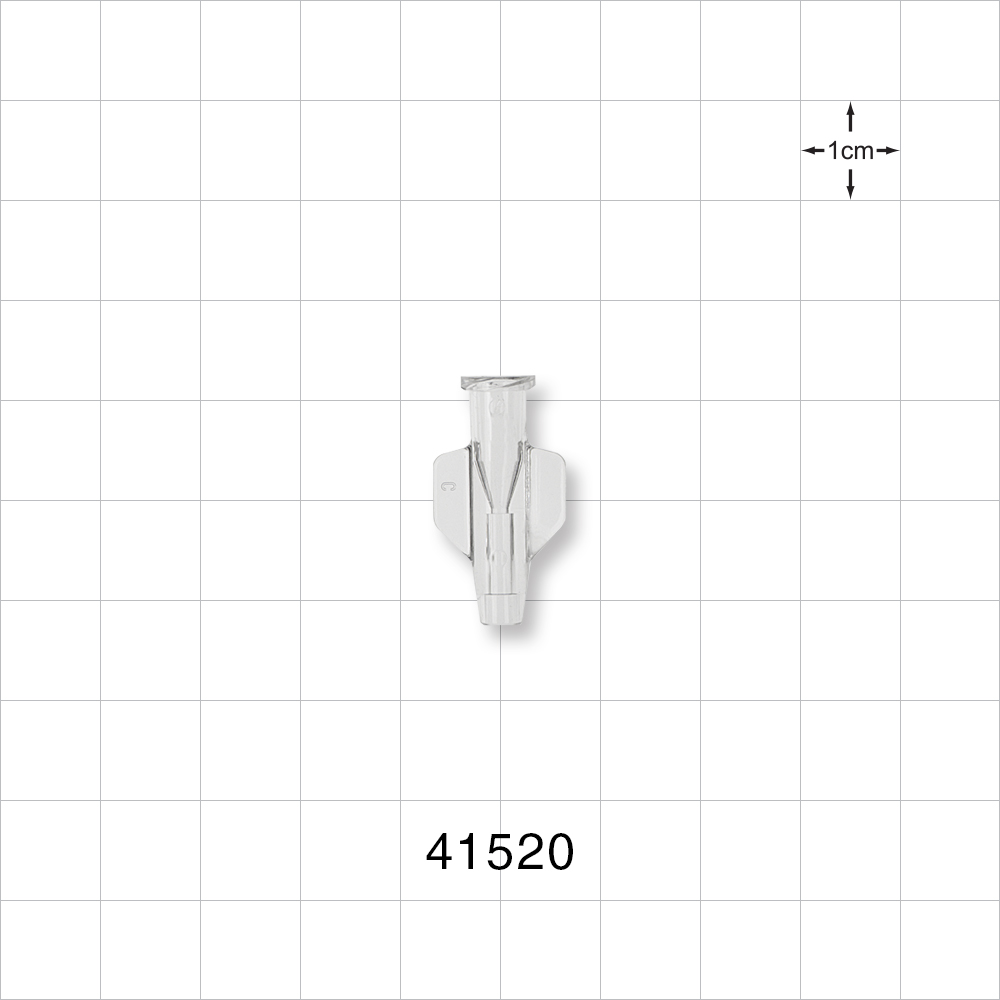 Female Luer Lock, Tubing Port, Clear