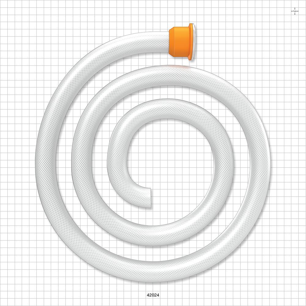 Molded Sanitary Flange Component, AdvantaSil® APSH Braid-Reinforced Silicone Tubing