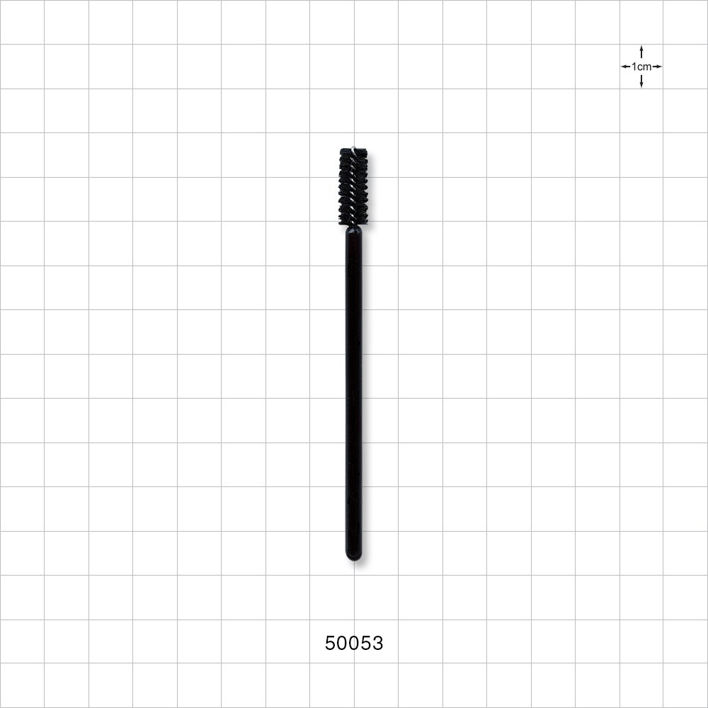 Short Head Mascara Wand with Black Handle, 3.66 inch