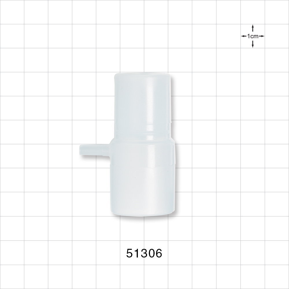 Straight Connector, Tubing port, Tubing Port Side Port, White