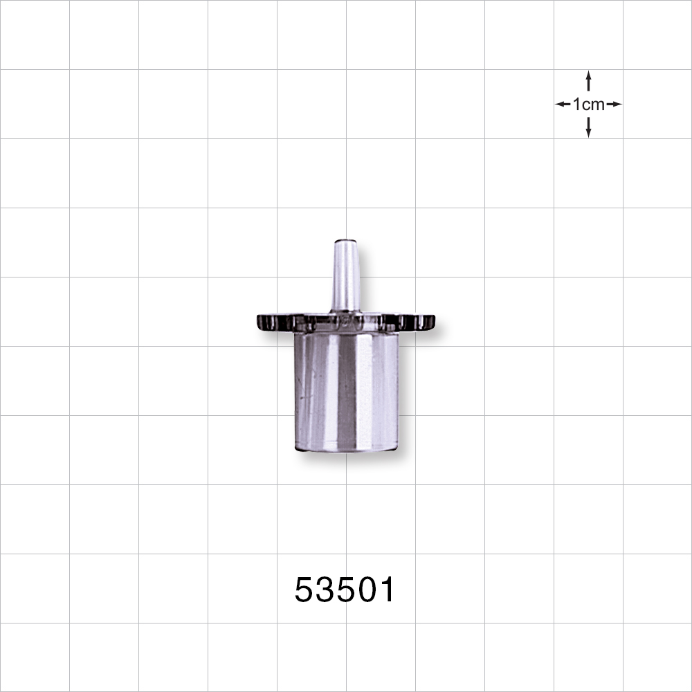 Straight Connector, Reducer, Tubing Port, Clear