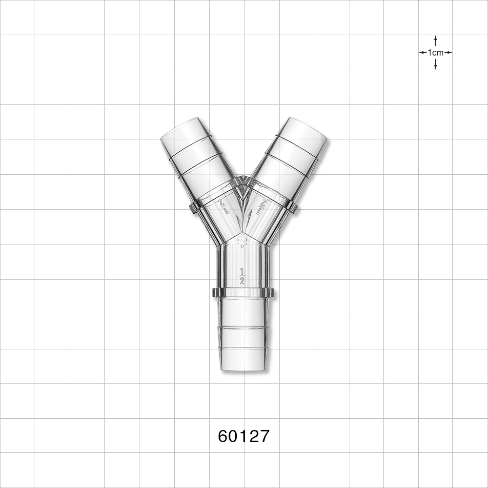 Y Connector, Barbed, Clear