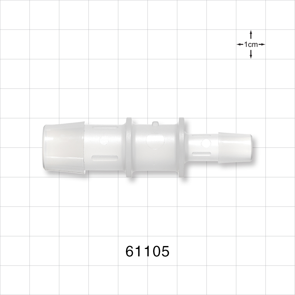 Straight Connector, Reducer, Barbed, Natural