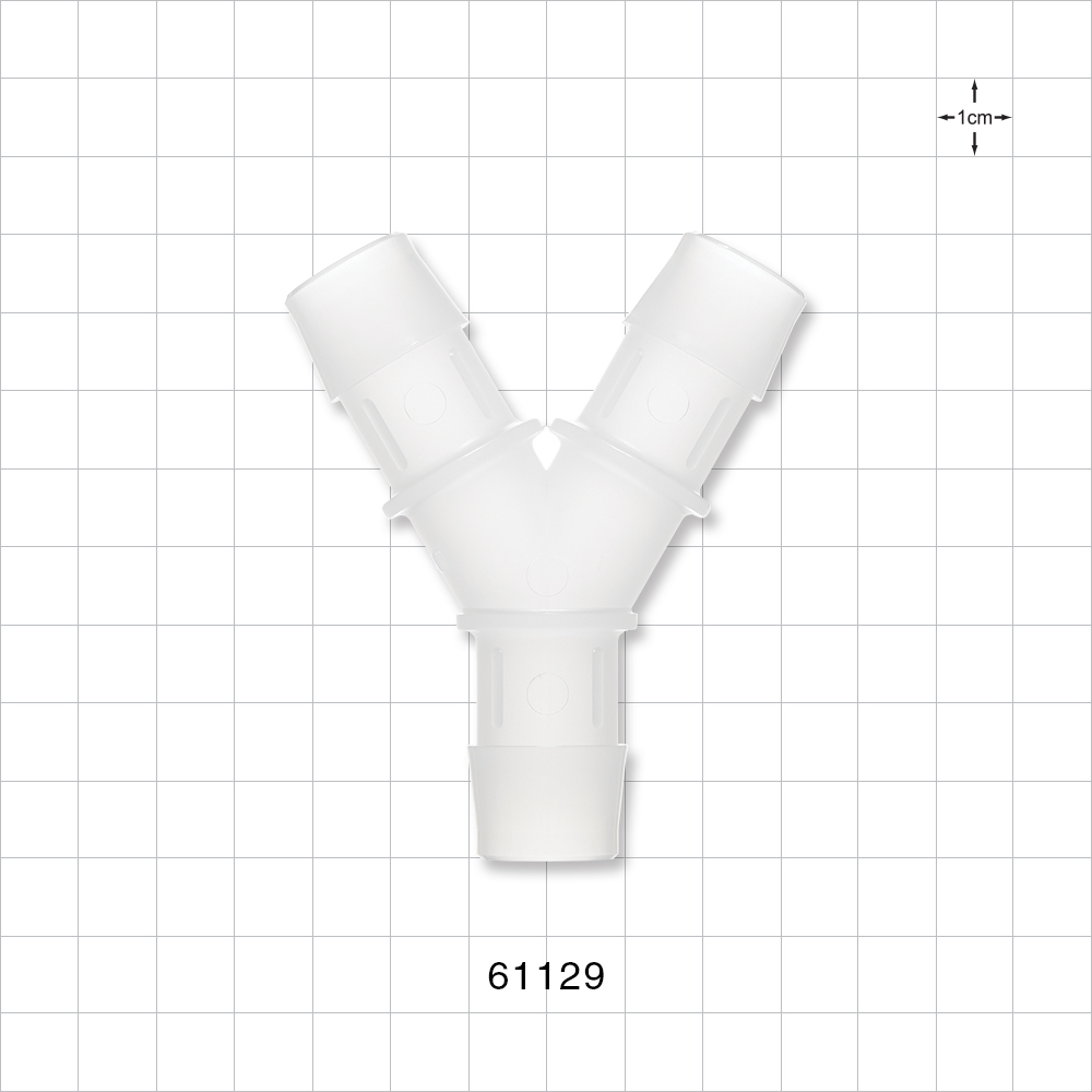 Y Connector, Barbed, Natural