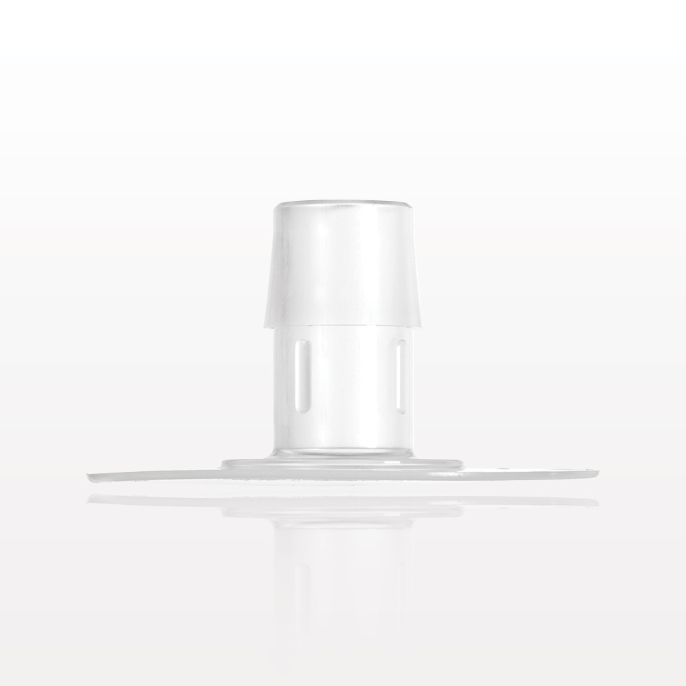 Bag Port Flange with Flat Plate, Barbed, Natural