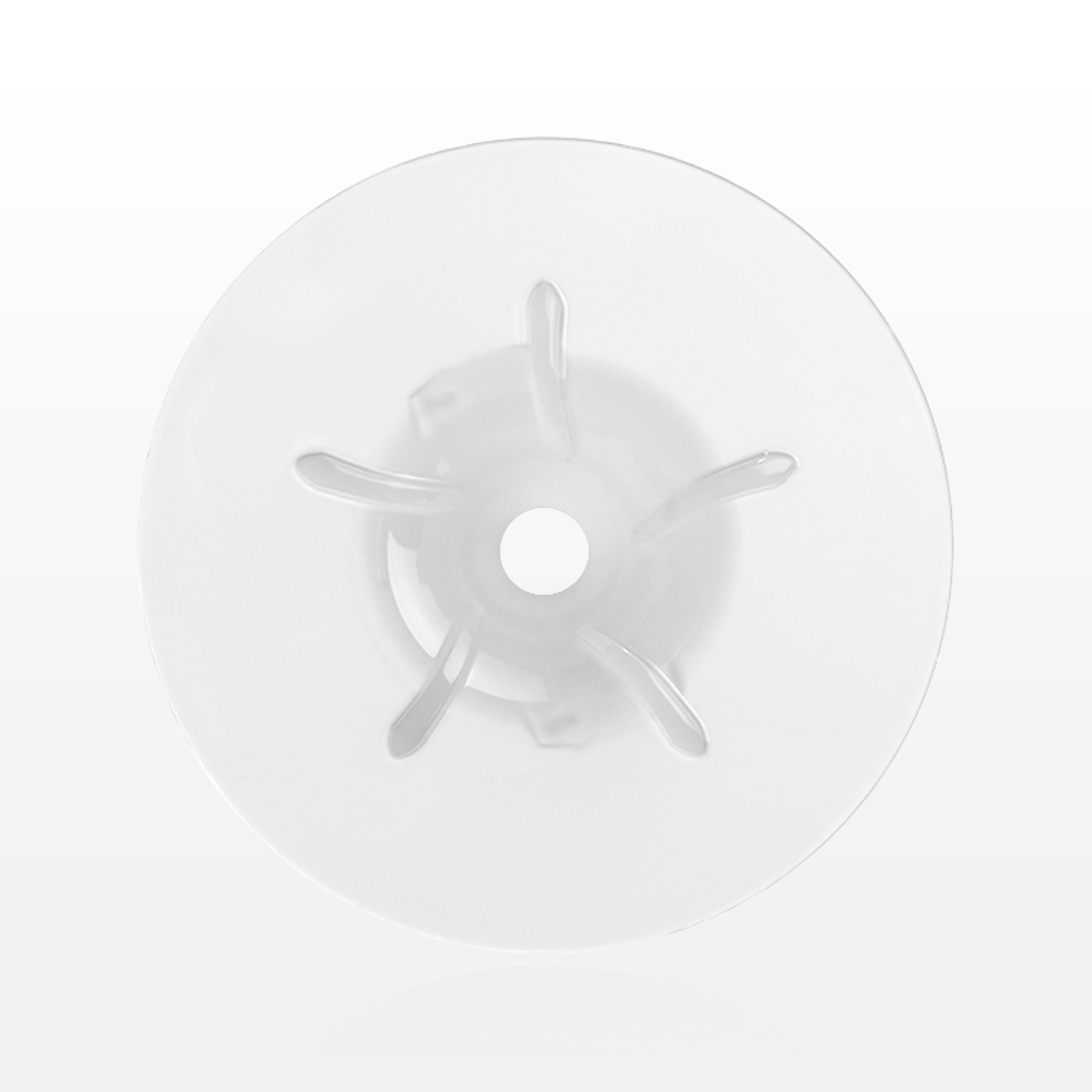 Bag Port Flange with Ribbed Base, Barbed, Natural