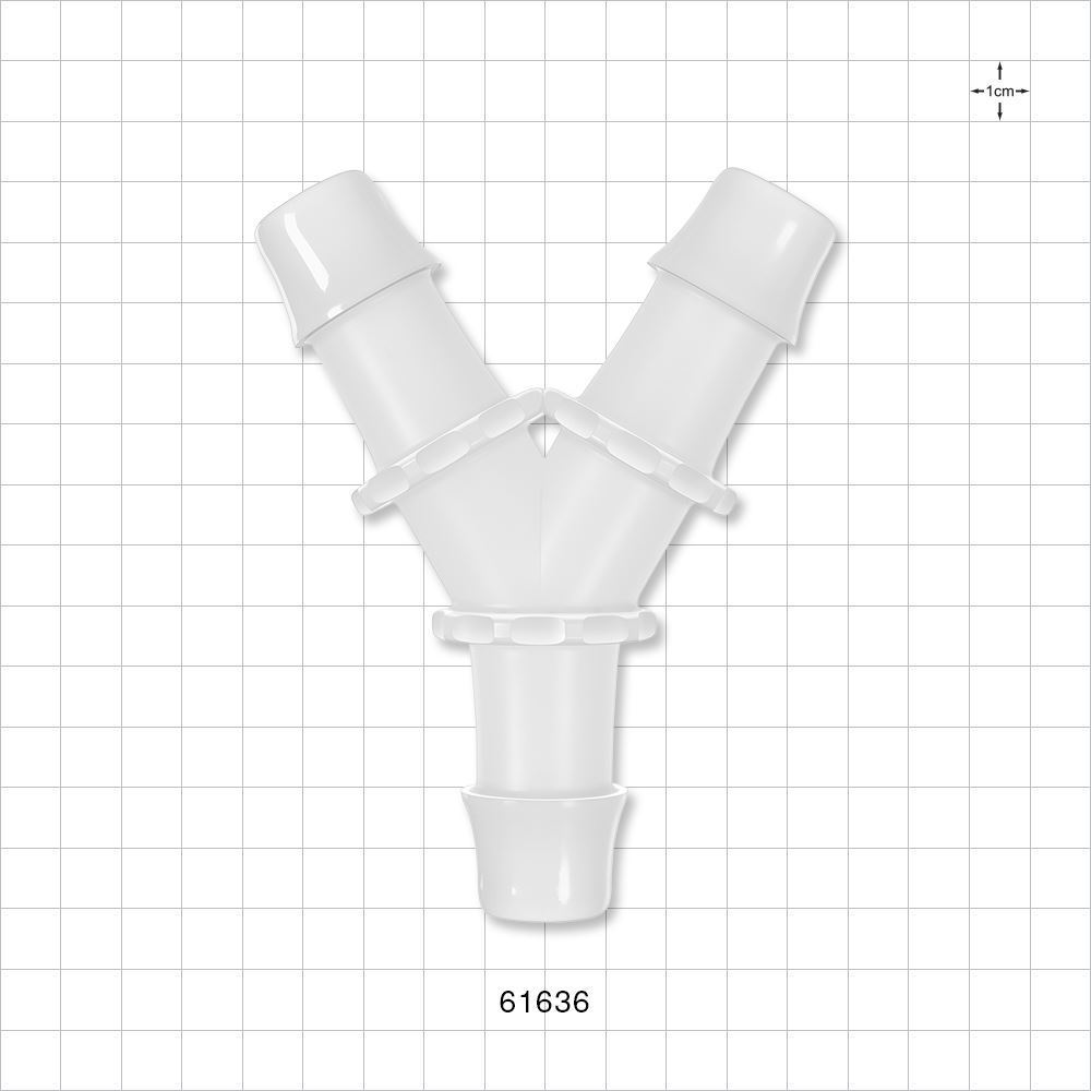 Y Connector, Barbed, Natural