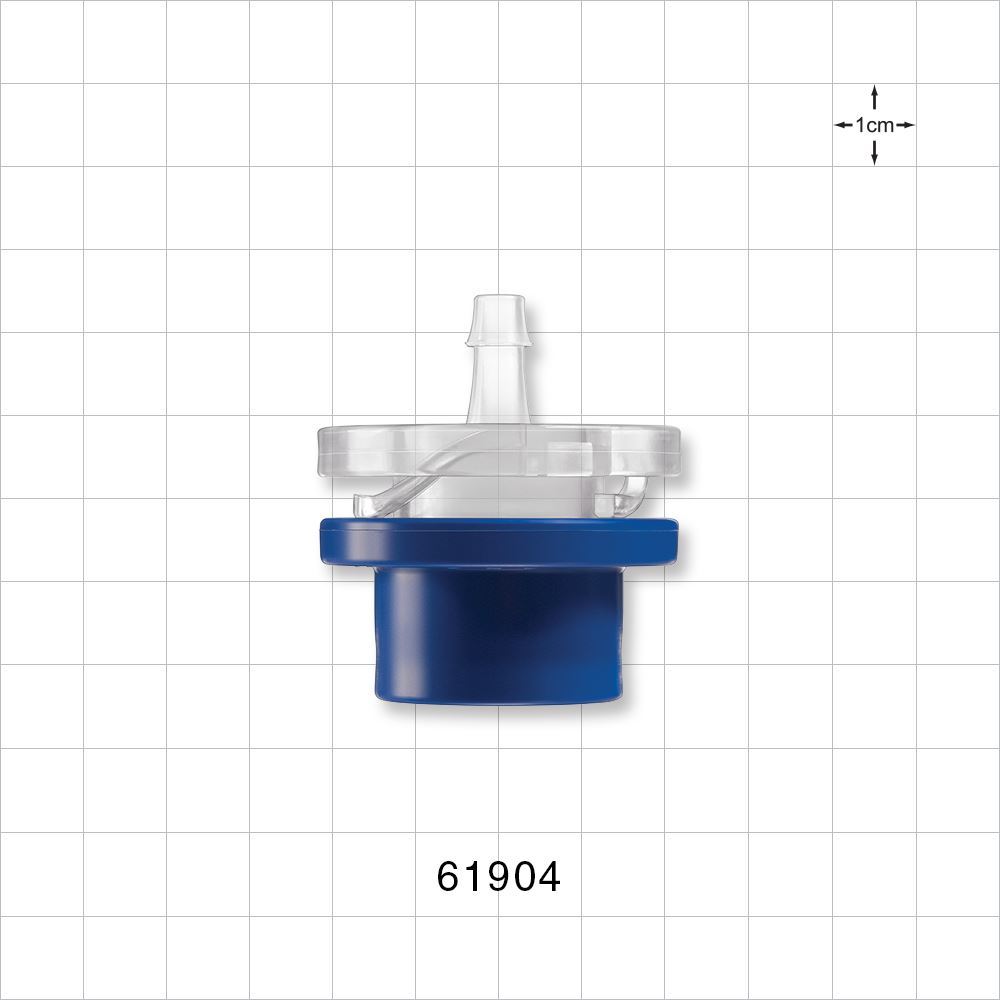 Female Hansen Snap to Lock Body, Barbed, Blue