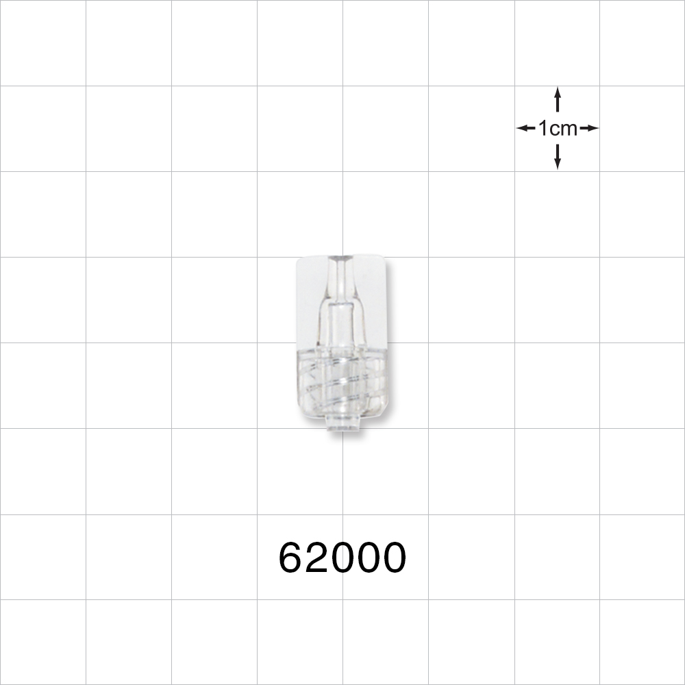 Male Luer Lock, Tubing Port, Clear