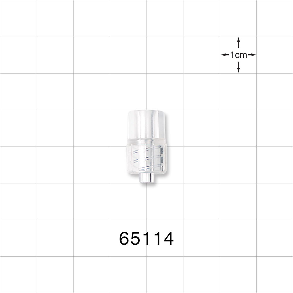 Male Luer Lock, Tubing Port, Clear