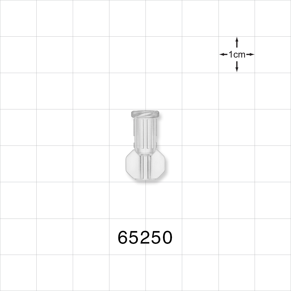 Female Luer Lock, Tubing Port, Clear