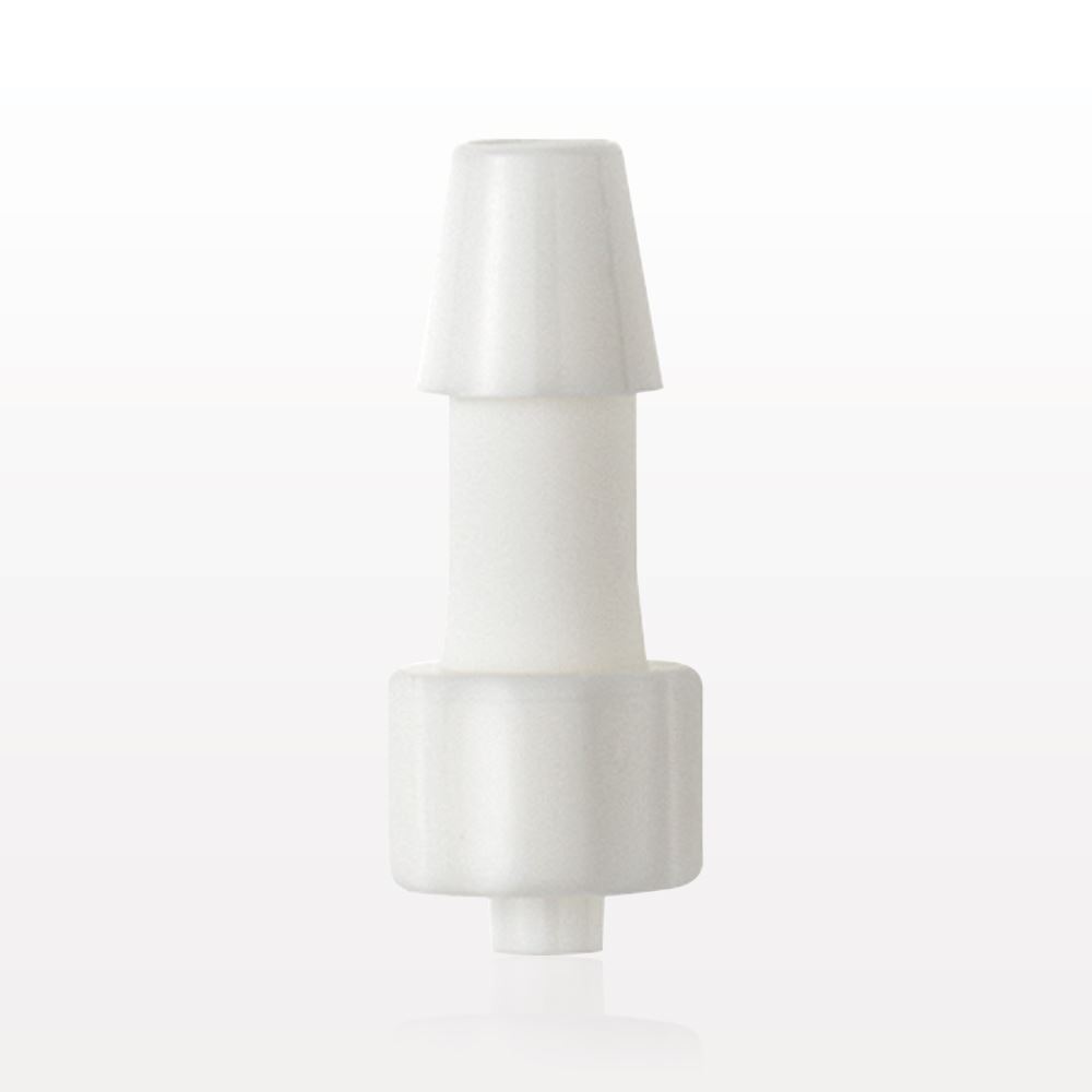 Male Luer Lock, Barbed, White